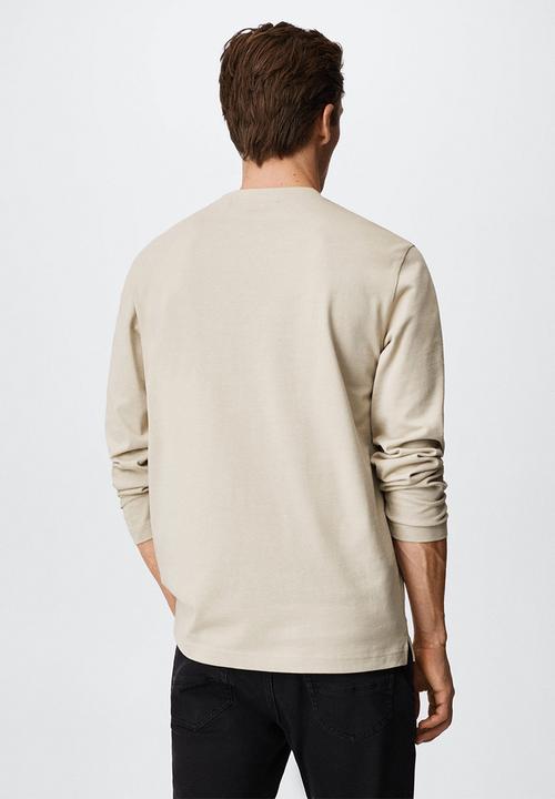 MANGO - T-shirt oliver - beige