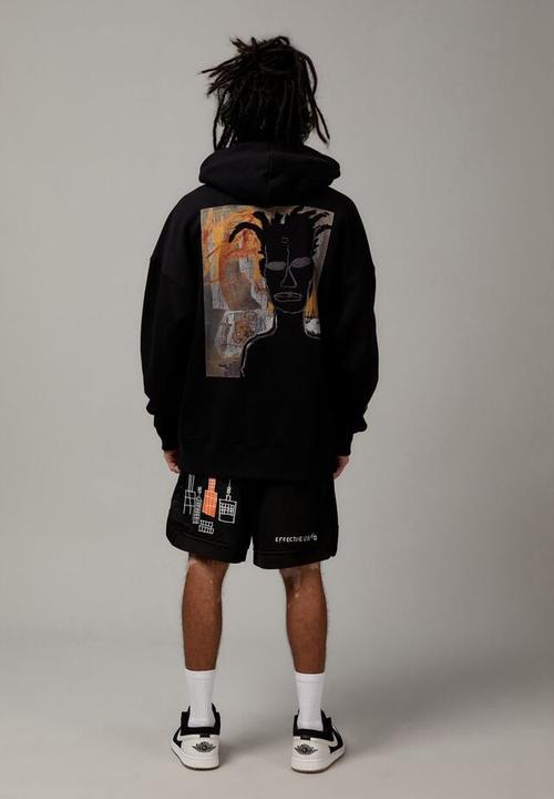 Factorie - BAGGY BASQUIAT GRAPHIC HOODIE - LCN BSQ BLACK/BASQUIAT VERSVS
