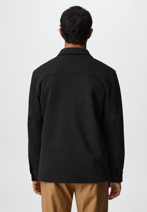 MANGO - Overshirt clea - black