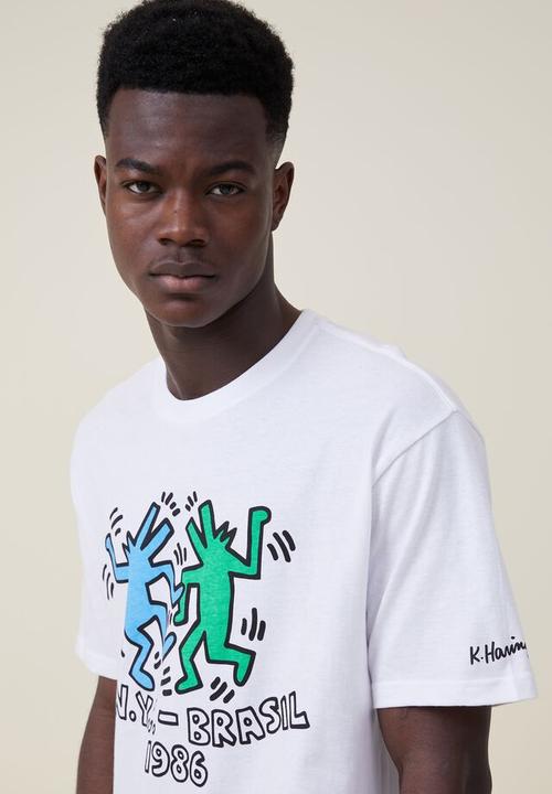 Cotton On - keith haring loose fit t-shirt - lcn kei white/keith haring 