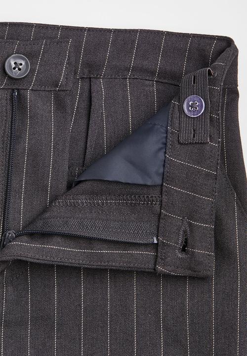 H&M - Tailored trousers - dark grey/pinstriped