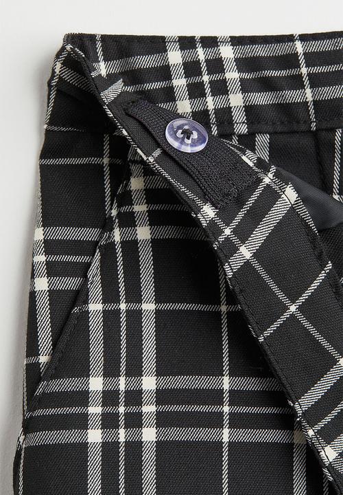 H&M - Tailored trousers - black/checked