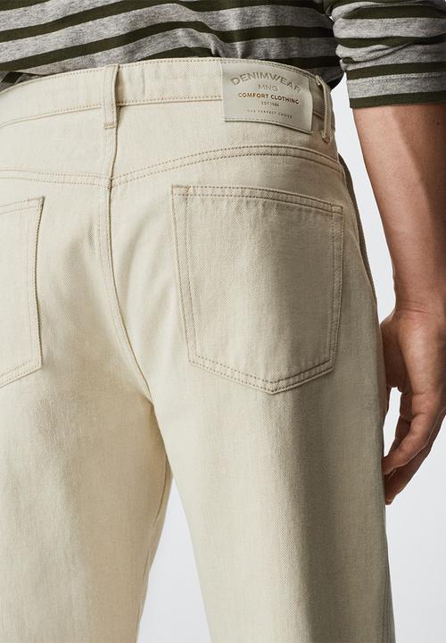 MANGO - Jeans relaxed  jules - beige
