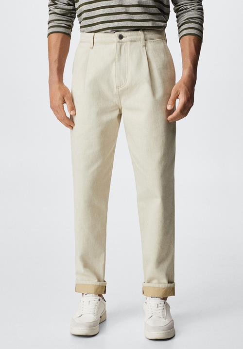 MANGO - Jeans relaxed  jules - beige