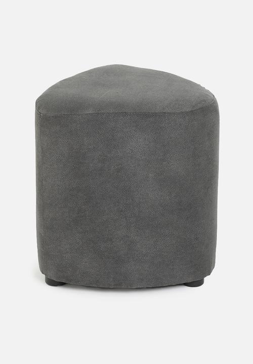 Sixth Floor - Alder small ottoman - charcoal