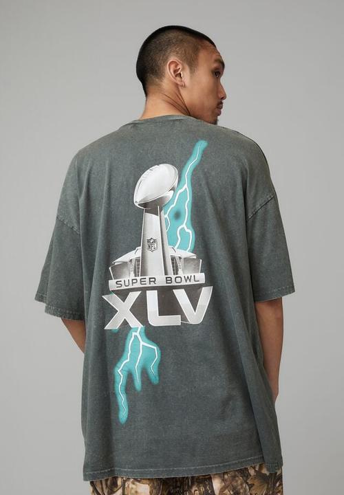 Factorie - OVERSIZED NFL SUPERBOWL T SHIRT - LCN NFL FOREST PINE/SUPERBOWL XLV