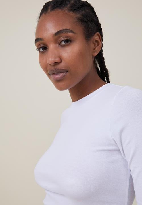 Cotton On - Jamie 3/4 sleeve top - white