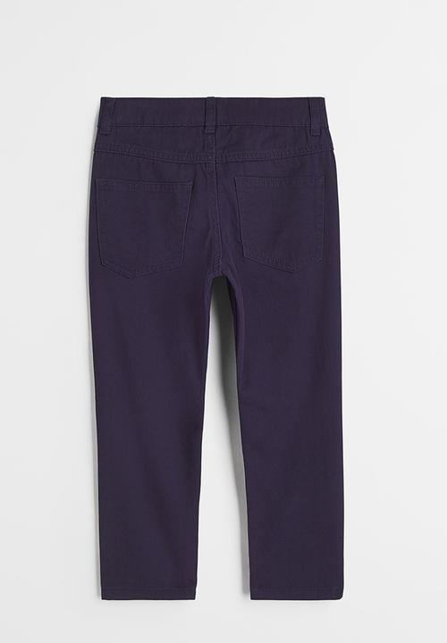 H&M - Relaxed fit twill trousers - navy blue