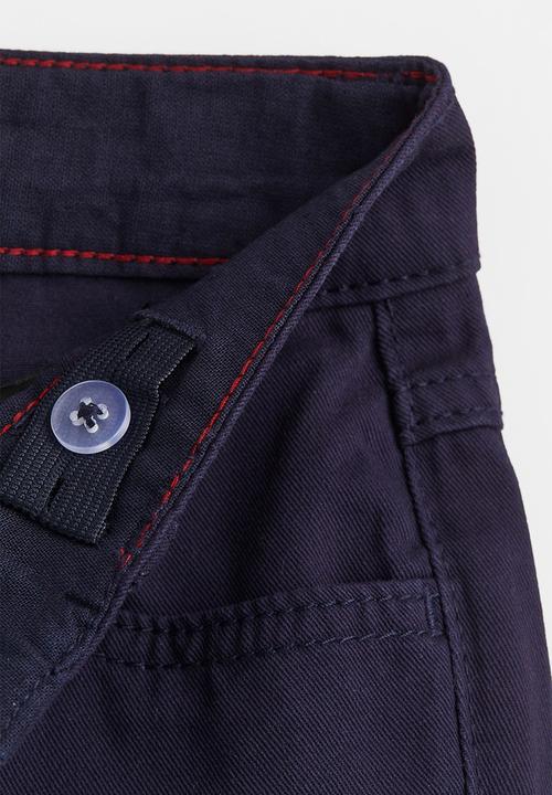 H&M - Relaxed fit twill trousers - navy blue