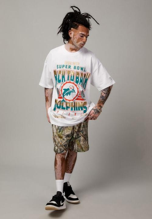 Factorie - OVERSIZED NFL SUPERBOWL T SHIRT - LCN WHITE/DOLPHINS SUPER BOWL