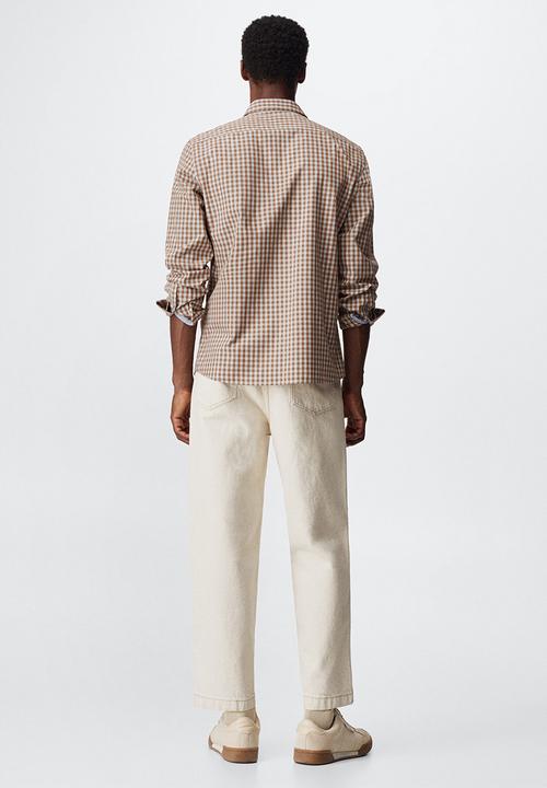 MANGO - Shirt vichy - brown