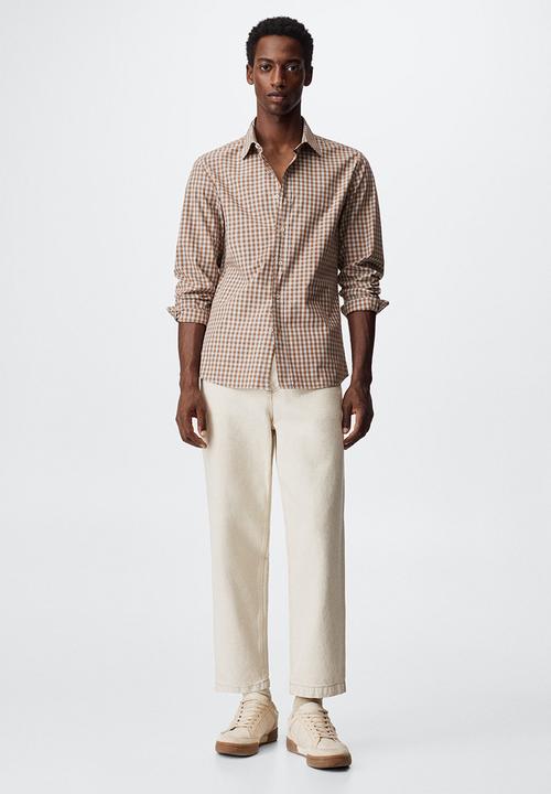 MANGO - Shirt vichy - brown