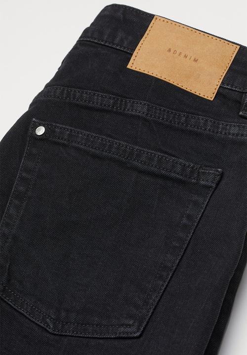 H&M - Mom ultra high denim shorts - black