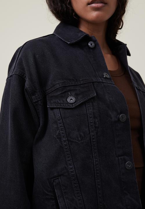 Cotton On - The oversized denim jacket - graphite black