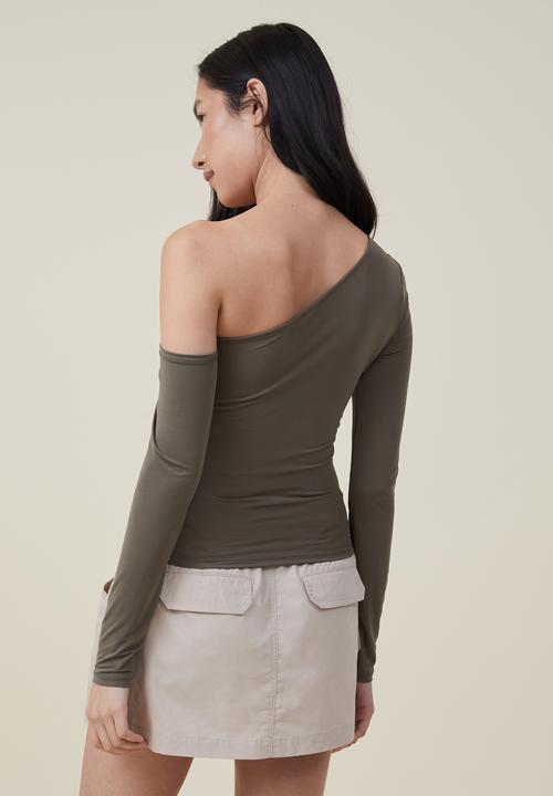 Cotton On - Cody cut out long sleeve top - soft olive