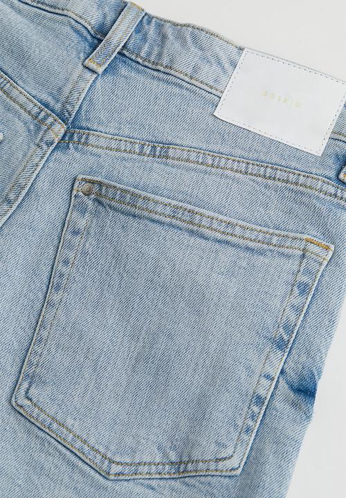 H&M - Mom ultra high denim shorts - light denim blue