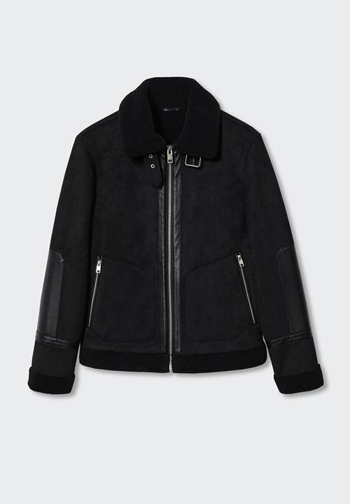 MANGO - Biker jacket - black