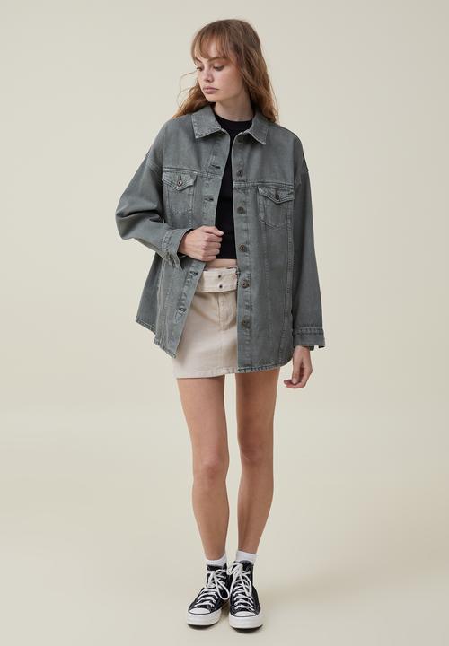 Cotton On - The denim shacket - smokey green