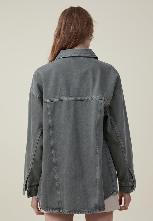 Cotton On - The denim shacket - smokey green