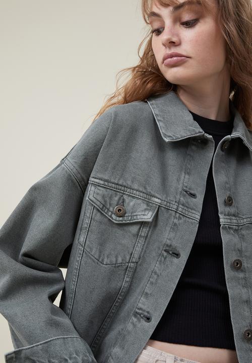 Cotton On - The denim shacket - smokey green
