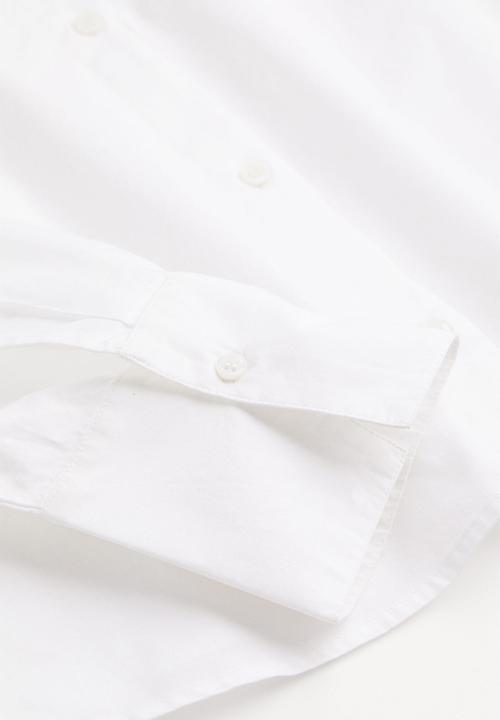 H&M - Oversized poplin shirt - white