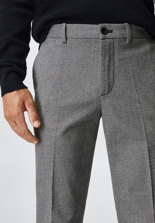 MANGO - Trousers citron - grey