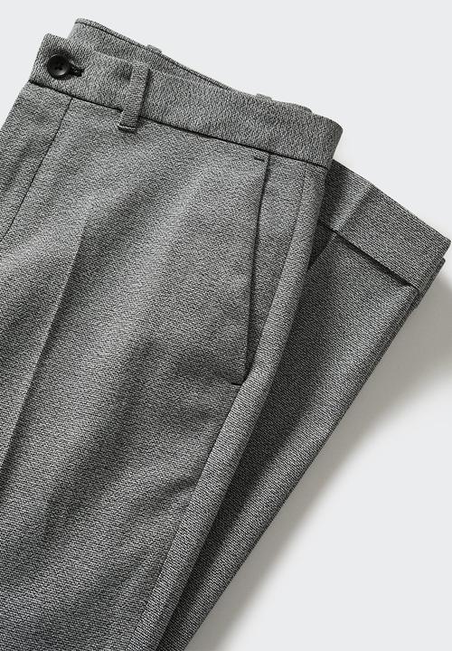 MANGO - Trousers citron - grey