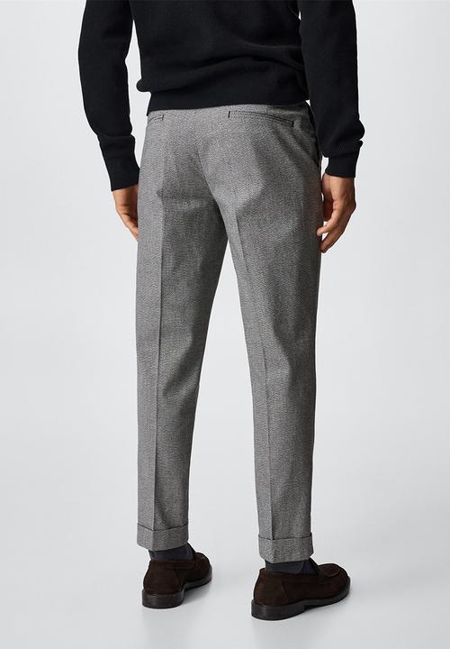 MANGO - Trousers citron - grey