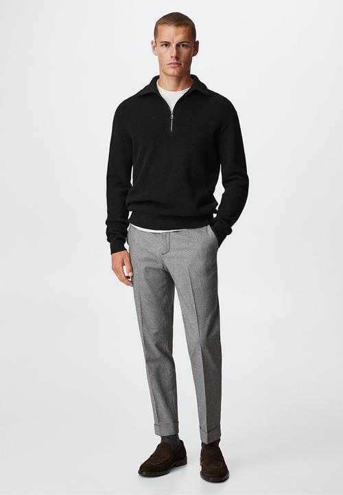 MANGO - Trousers citron - grey