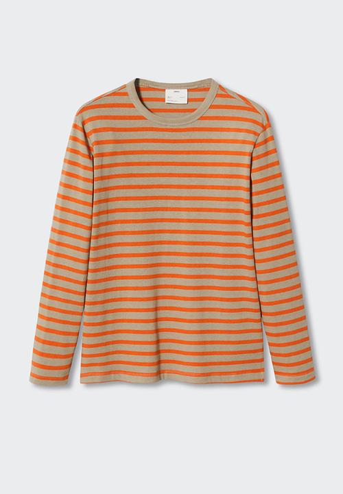 MANGO - T-shirt marinier - orange
