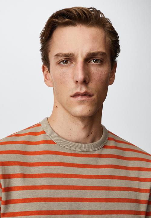 MANGO - T-shirt marinier - orange