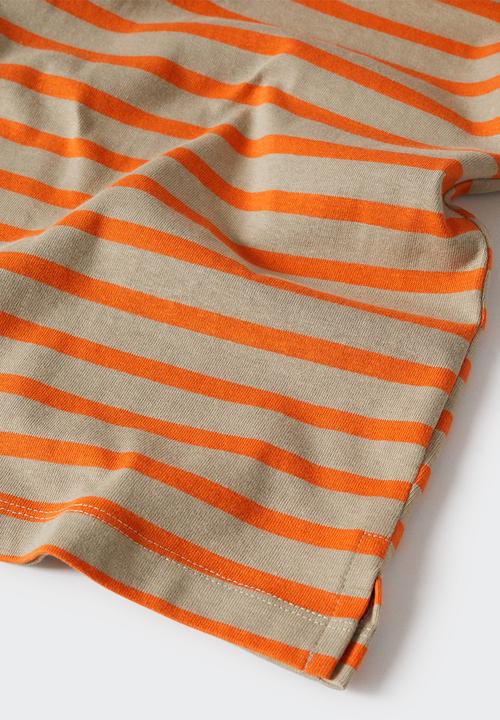 MANGO - T-shirt marinier - orange