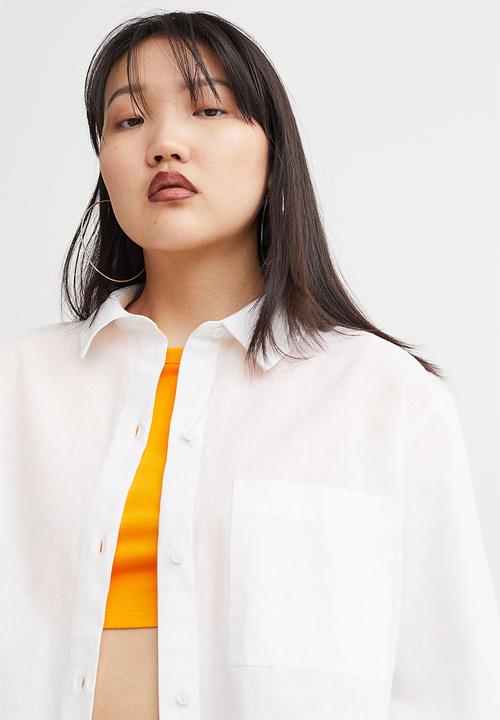 H&M - Linen-blend shirt - white