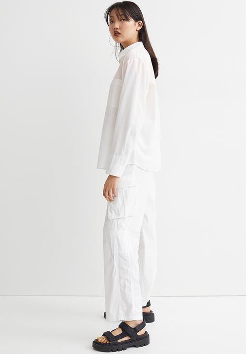 H&M - Linen-blend shirt - white