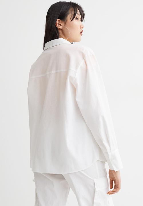 H&M - Linen-blend shirt - white