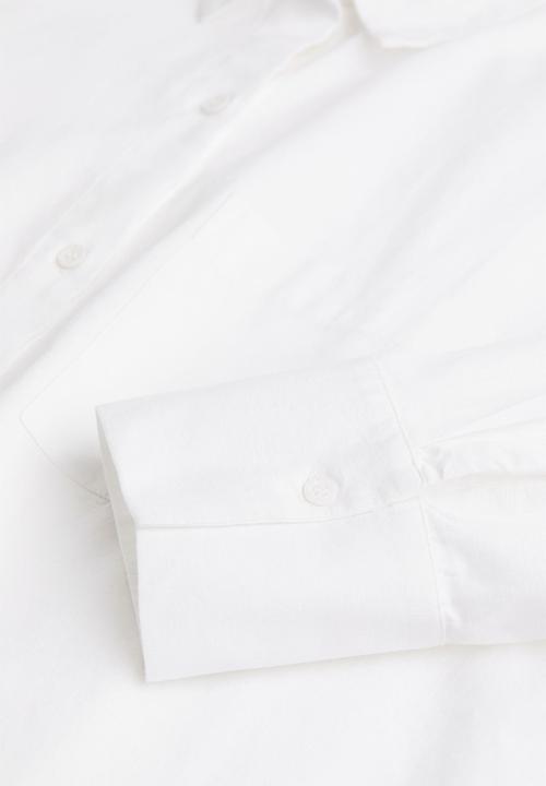 H&M - Linen-blend shirt - white