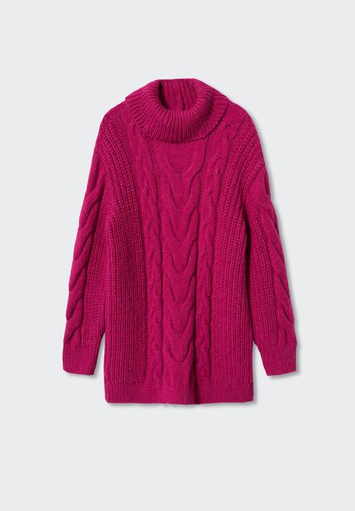 MANGO - Dress jenny - bright pink