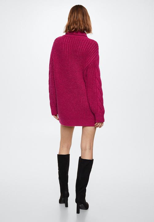 MANGO - Dress jenny - bright pink