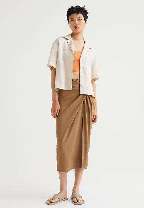 H&M - Linen resort shirt - light beige