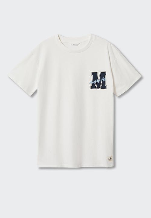 MANGO - T-shirt memphis - natural