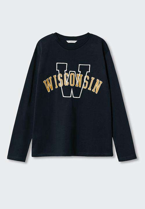MANGO - T-shirt wiscon - navy