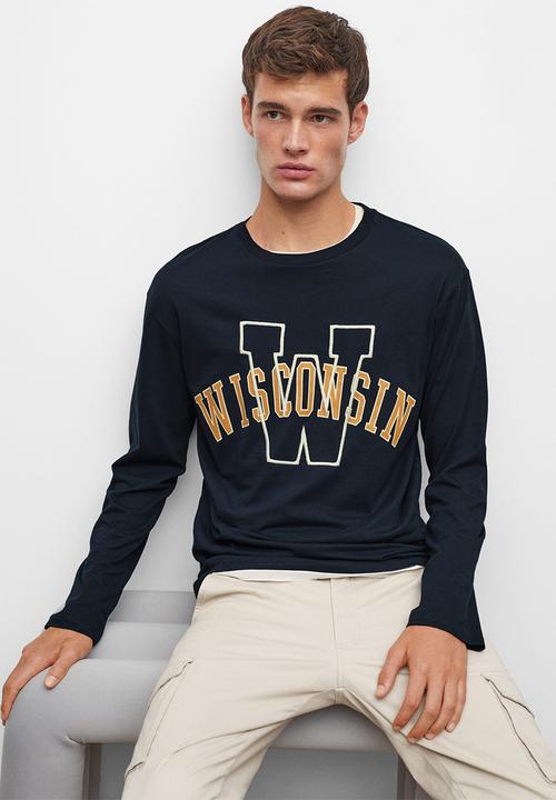 MANGO - T-shirt wiscon - navy