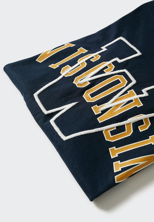 MANGO - T-shirt wiscon - navy