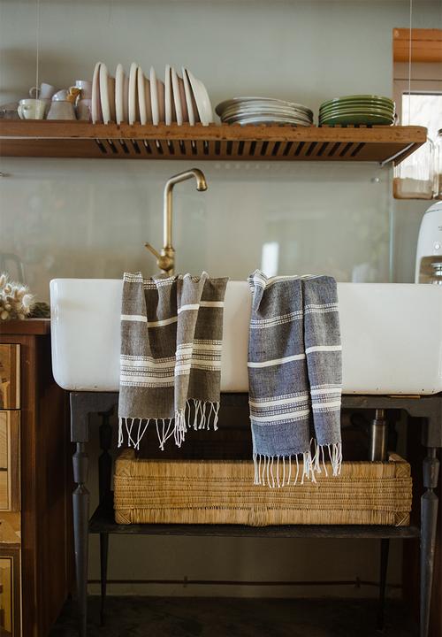 Ecru - Adwa hand towel - granite