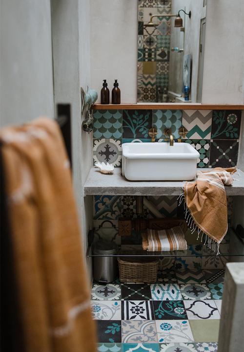 Ecru - Adwa hand towel - ochre