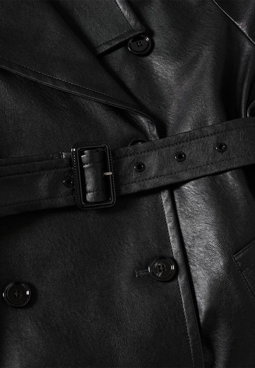 MANGO - Trench coat ghost - black