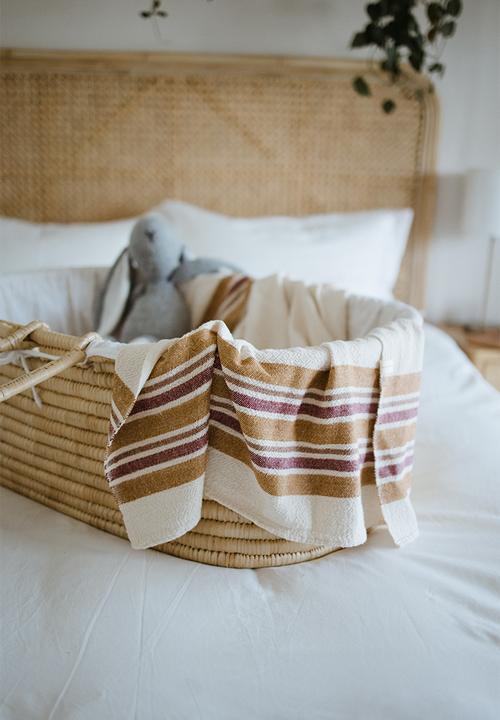 Ecru - Karoo baby blanket - olive