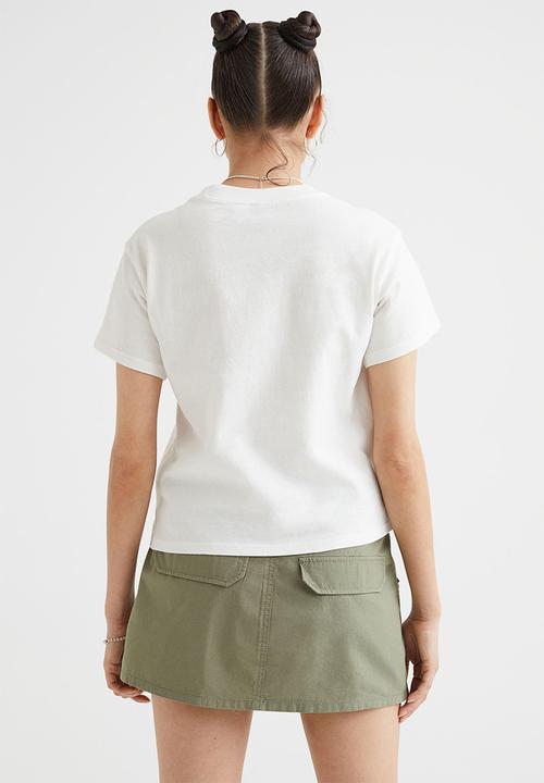 H&M - Printed T-shirt - white/cowboys
