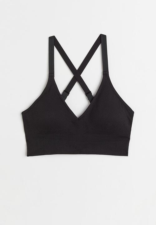 H&M - Medium support sports bra in drymove™ - black