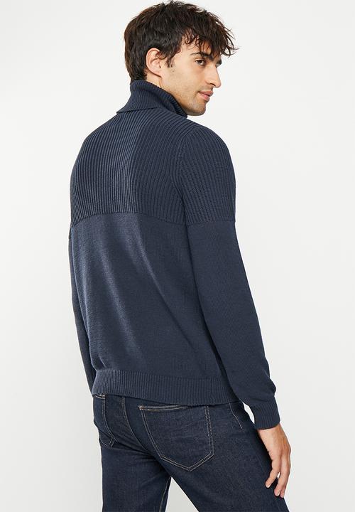 Only & Sons - Onsal life reg 7 roll knit bf - navy